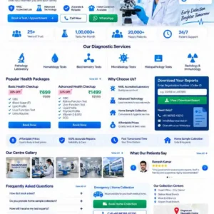 Accurate Diagnostic Centre Kolkata offering pathology, hematology, biochemistry, microbiology, serology, immunology and 24/7 home sample collection