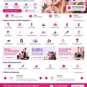 Beauty & Salon Category featuring beauty salons, hair salons, barber shops, spas, massage centers, nail salons, makeup artists, bridal makeup, skin clinics, dermatology clinics, beauty clinics, hair transplant clinics, tattoo studios, piercing studios, eyelash studios, hair extensions and beauty product stores