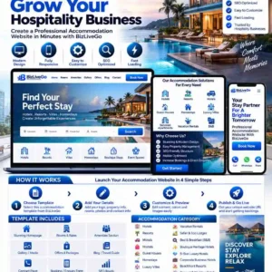 Accommodation category featuring hotels, resorts, motels, hostels, guest houses, homestays, luxury villas, serviced apartments, vacation rentals and hospitality businesses on BizLiveGo