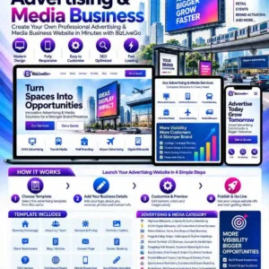 BizLiveGo advertising and media services including billboards, DOOH digital displays, LED video walls, transit advertising, airport and mall branding, vehicle advertising, sports event branding and media buying
