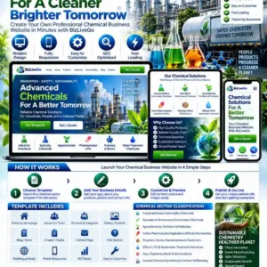 Chemical sector classification showing industrial chemicals, specialty chemicals, agrochemicals, pharmaceutical APIs, polymers, wastewater treatment chemicals, dyes and custom chemical synthesis on BizLiveGo