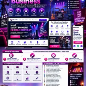 Entertainment businesses including event management, wedding planners, concerts, music production, film and TV production, OTT shows, DJs, performers, photographers and cinematographers on BizLiveGo