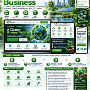 Environmental services including recycling, waste management, e-waste disposal, wastewater treatment, air quality monitoring, solar EPC, ESG, sustainability and green building on BizLiveGo
