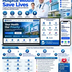 Healthcare and medical sector category featuring hospitals, clinics, diagnostic centers, pathology labs, doctors, dental care, rehabilitation, pharmacies, ambulance services and telemedicine on BizLiveGo