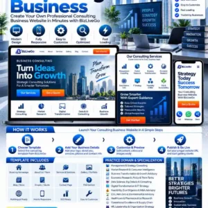 Management and strategy consulting services including market research, business transformation, AI consulting, digital strategy, M&A, ESG, healthcare research, supply chain and HR advisory on BizLiveGo