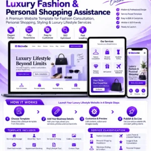 Luxury Lifestyle Personal Concierge & Wellness Business Website