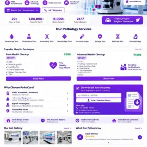 PathoCare Pathology Labs offering pathology tests, health checkup packages, home sample collection and diagnostic laboratory services